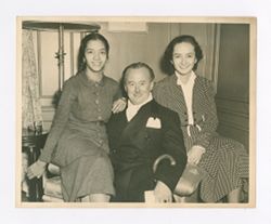 Roy Howard with Manuel Quezon's daughters