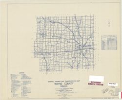 General highway and transportation map of Wayne County, Indiana