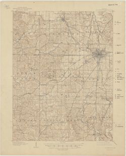 Indiana Bloomington quadrangle [1946 reprint with 21 indexed cave locations]