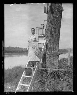 Lighthouse keeper on Ohio river, Mrs. A.H. Ashton