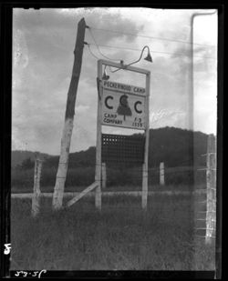 C.C. Camp sign near Skyline Park, Ky.