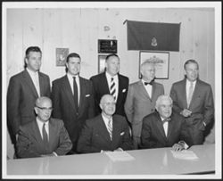 Hoagy Carmichael (far right) with unidentified men.