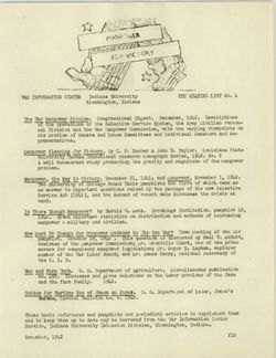 Key Reading Lists, 1942