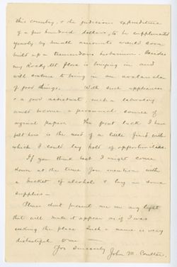 John Coulter to David Starr Jordan, 4 December 1884