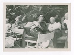 Men sitting together at Bohemian Grove