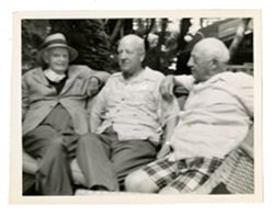 Men sitting together at Bohemian Grove