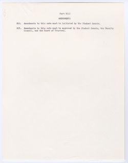 92: Report of the Student Affairs Committee – Student Conduct Code, ca. 20 May 1969