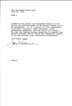 Letter from John H. Pederson to Birch Bayh, June 22, 1979