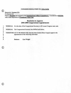 IUSA56-R6 Resolution to Approve 2004-2005 Congressional Appointments
