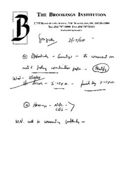 "Gonzales - 3/17/04" [Hamilton’s handwritten notes] [paper-clipped to packet], March 17, 2004