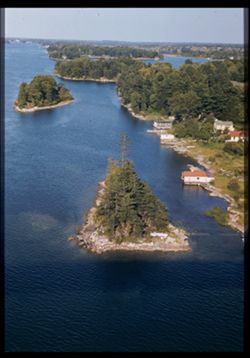 South shore St. Lawrence from 1000 Islands Suspension bridge.