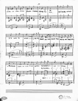 Coronation Queen Waltz, 1961, Holograph / piano-vocal score