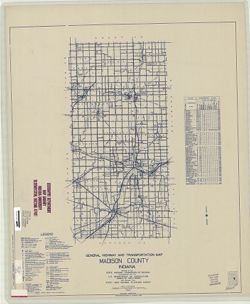 General highway and transportation map of Madison County, Indiana