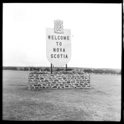Sign at entrance of Nova Scotia