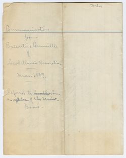 Indiana University President's Office records, 1884-1891