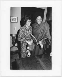 Mary Perry Smith with Maya Angelou at Maya Angelou book party