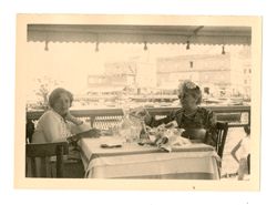 Margaret Howard and another woman at a restaurant