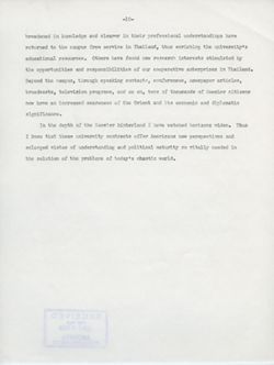 "Widening Horizons Conference on University Contracts Abroad." -Willard Hotel, Washington D.C. November 16, 1956