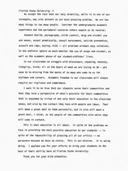 Tribute Dinner, President Bernard F. Sliger, Florida State University, 27 May 1987