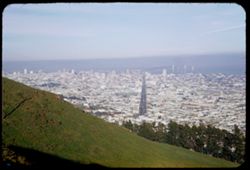 San Francisco. View northeast down Market St. from Twin Peaks.