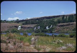 Snake river - Twin Falls county, IDAHO Water falls from some of the 1000 springs