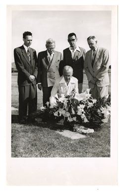 Roy Howard and others at a funeral