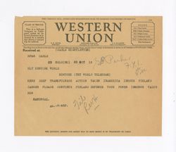 12 October 1939: To: George B. Parker. From: Roy W. Howard.