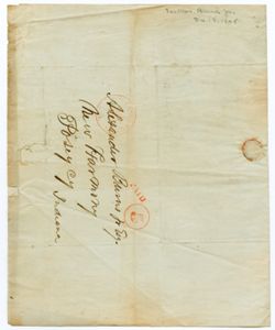 Joseph Lane, [Senate Chamber] to Burns, Alexander, New Harmony., 1845, Dec. 13