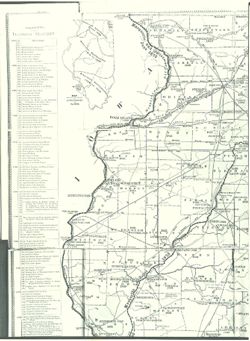 Historical Map of Illinois Showing Early Discoveries