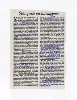 "Stampede on Intelligence," Washington Post, September 2, 2004