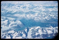 Flight above Greenland or Baffin Island