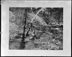 Copy of old man panning gold on Bean Blossom Creek