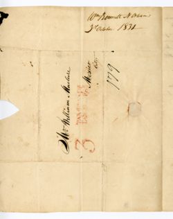 Bennett, W[illia]m P., New Orleans. To William Maclure, Mexico City., 1831 Oct. 3