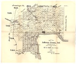 Map of Jefferson County, Ind.