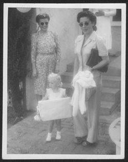 Ruth Carmichael with Ginger Mercer and her daughter.