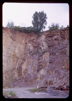 Quarry at Rock Springs, Steep walls of old quarry near Rock Springs.
