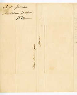 [F. A.] ISMAR, New Orleans. To William MACLURE Mexico [City]., 1830 Apr. 30