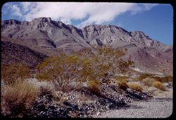 High ridge of Franklin Mtns. north of El Paso at noon.