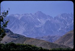 High Sierras south of Mt. whitney - perhaps Mt. Corcoran with La Conte at right