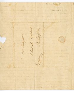 [Dr. William] PRICE, Liverpool. To [Marie D.] FRETAGEOT, Walnut above 12th Street, Philadelphia., 1824 Sep. 7