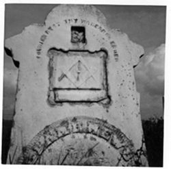 Masonic [drawing of part of grave marker]