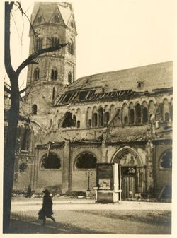 A war-damaged church in Bonn