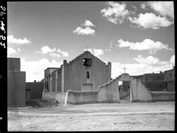 New church at Taos Pueblo, horiz
