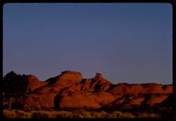 In Monument Valley. Rounded buttes near Sunset.