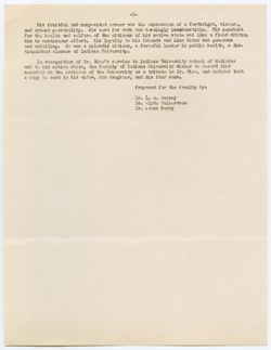 Memorial Resolution for Thurman B. Rice, ca. 03 February 1953
