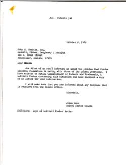 Letter from Birch Bayh to John R. Nesbitt, October 9, 1979
