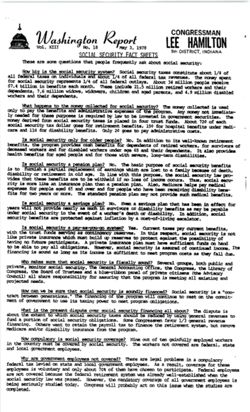 18. May 3, 1978: Social Security Fact Sheets