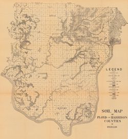Soil map of Floyd and Harrison Counties