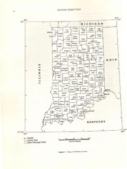 Map of Indiana counties