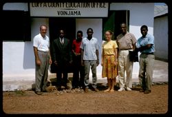 Lofa County education staff with Peace Corps visitors